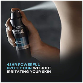 DOVE MEN + CARE Antitranspirant Spray Sec Clean Comfort 3,8 oz packaging