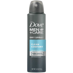 DOVE MEN + CARE Antitranspirant Spray Sec Clean Comfort 3,8 oz vue arrière