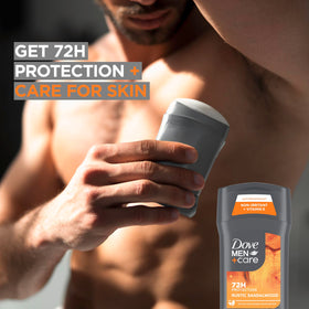 DOVE MEN + CARE Déodorant au bois de santal stick ouvert