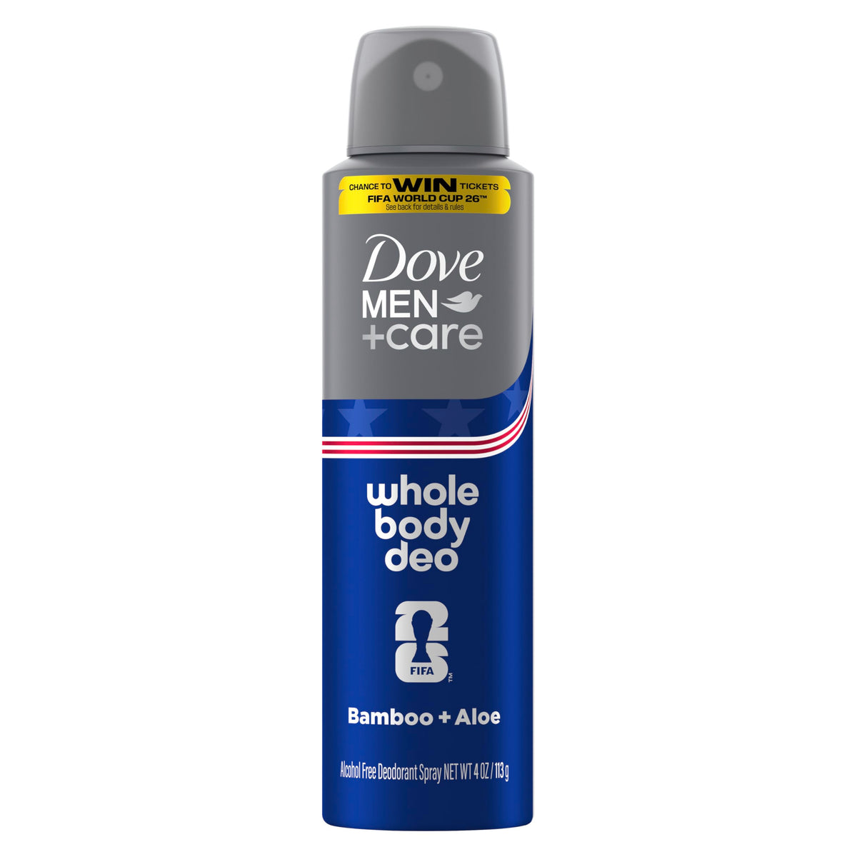 DOVE MEN + CARE Déodorant Spray Corps Complet Édition Limitée Bamboo + Aloe, avant