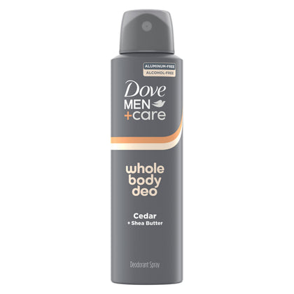 DOVE MEN + CARE Déodorant Spray Corps Entier Cèdre + Beurre de Karité vue avant