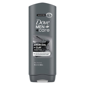 DOVE MEN + CARE Gel Douche Charbon + Argile 4 x 532 ml - vue de face
