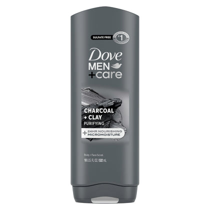 DOVE MEN + CARE Gel Douche Charbon + Argile 4 x 532 ml - vue de face