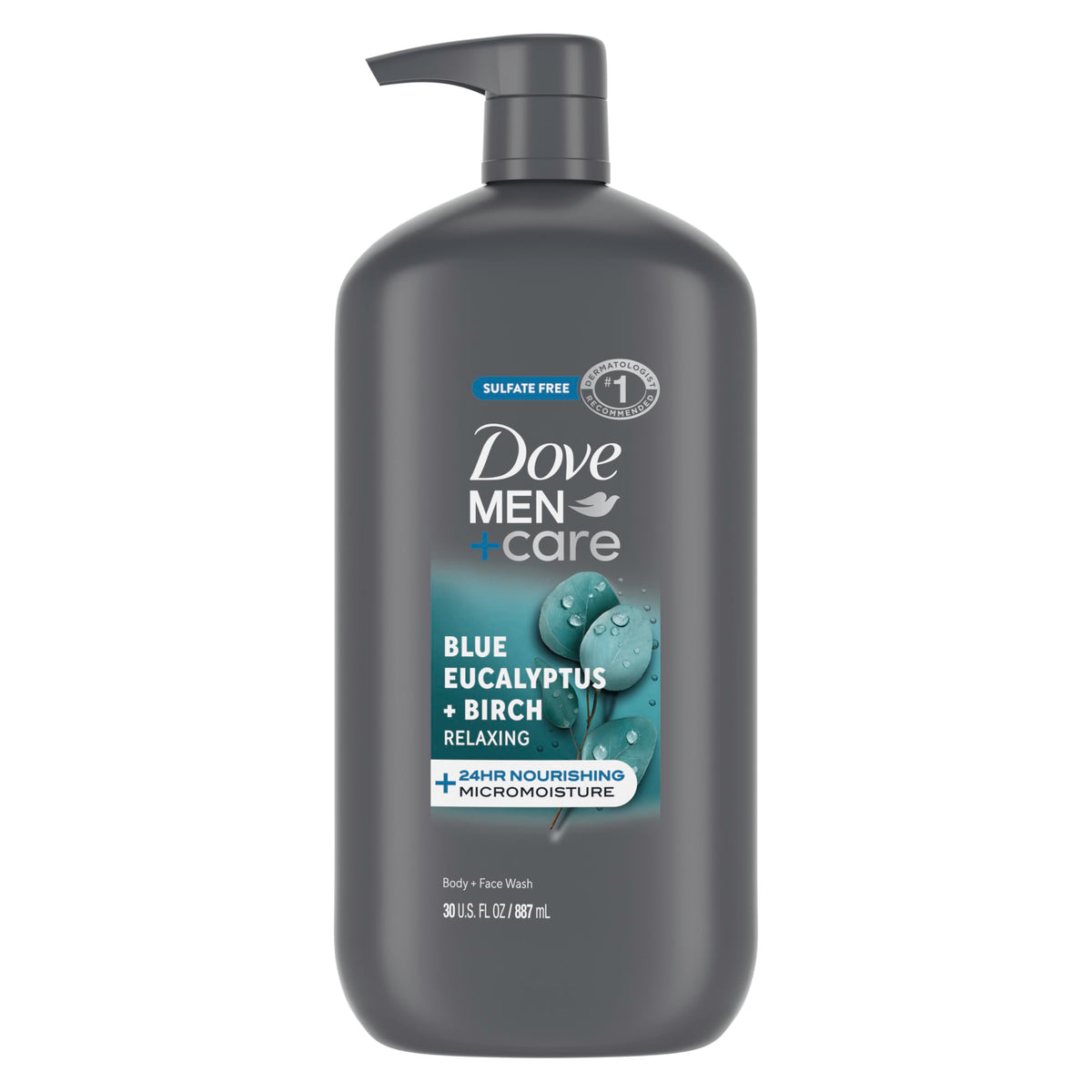 DOVE MEN + CARE Gel Douche Eucalyptus Bleu 980g vue de face