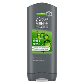 DOVE MEN + CARE Gel Douche Hydratant 400ml vue avant avec étiquette