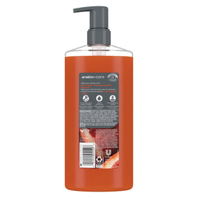 DOVE MEN + CARE Gel Douche Hydratant 880g arrière avec ingrédients
