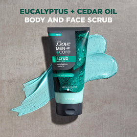 DOVE MEN + CARE Gommage Eucalyptus texture sur peau