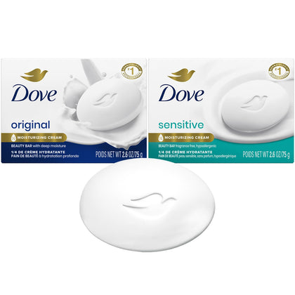 Dove savon beauté 2-pack vue avant avec emballage