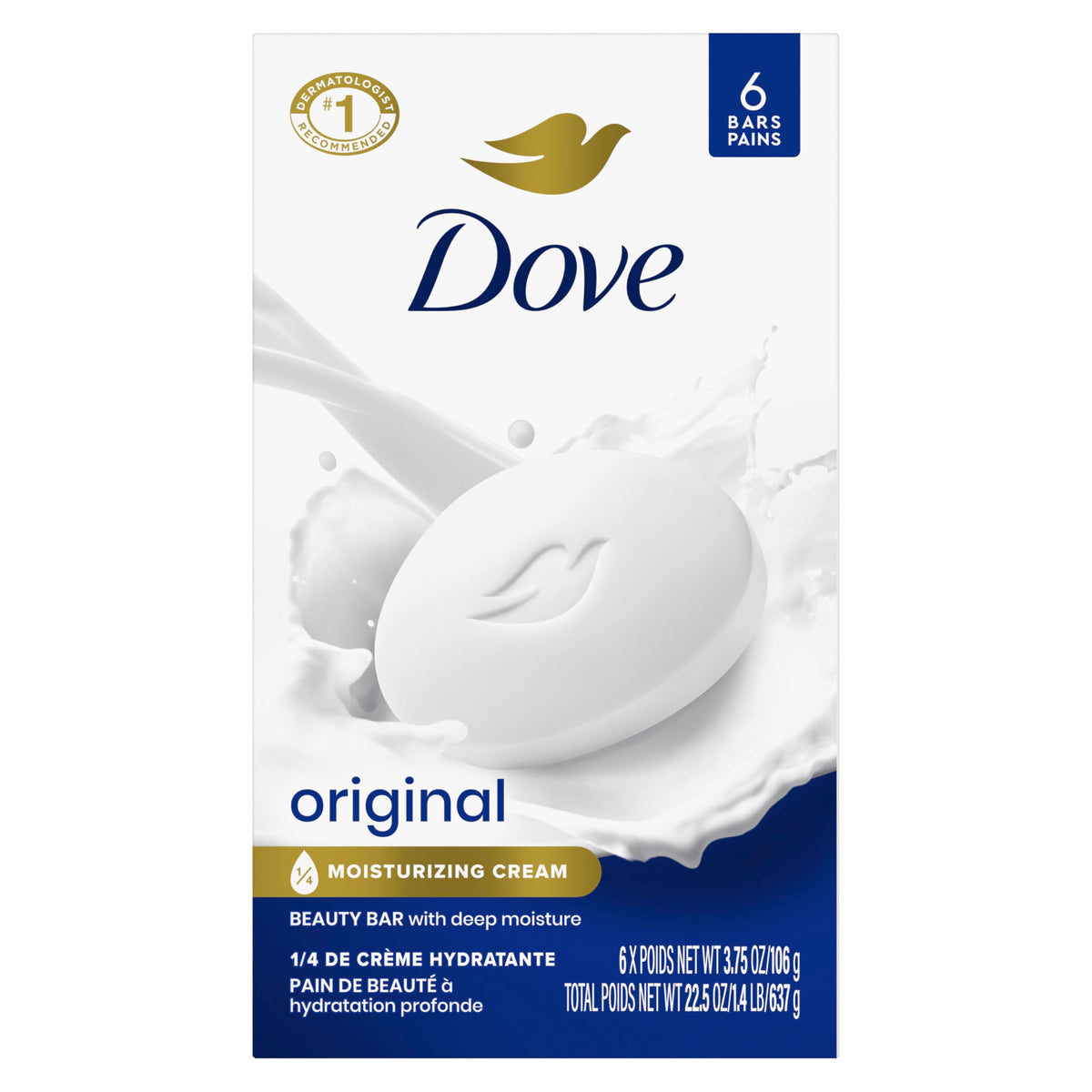 Dove Savon Beauté Original 6 barres emballage avant