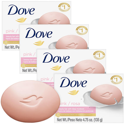 Dove Savon Beauté Rose 4-Pack avec emballage visible