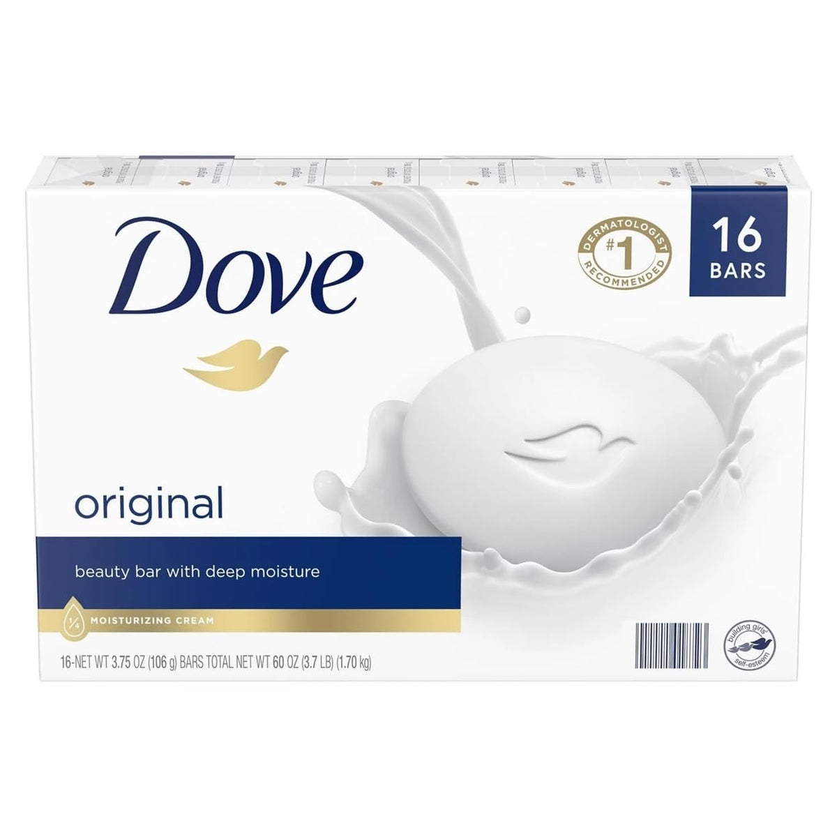 Dove Savon de Beauté Blanc 4oz, pack de 8 barres