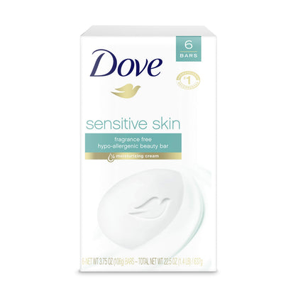 Dove Savon de Beauté Hypoallergénique 4 oz, emballage avec 6 pièces