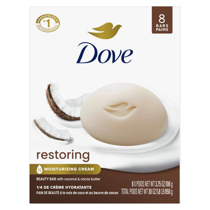 Dove Savon de Beauté Restaurateur 8 Comptes, packaging avant