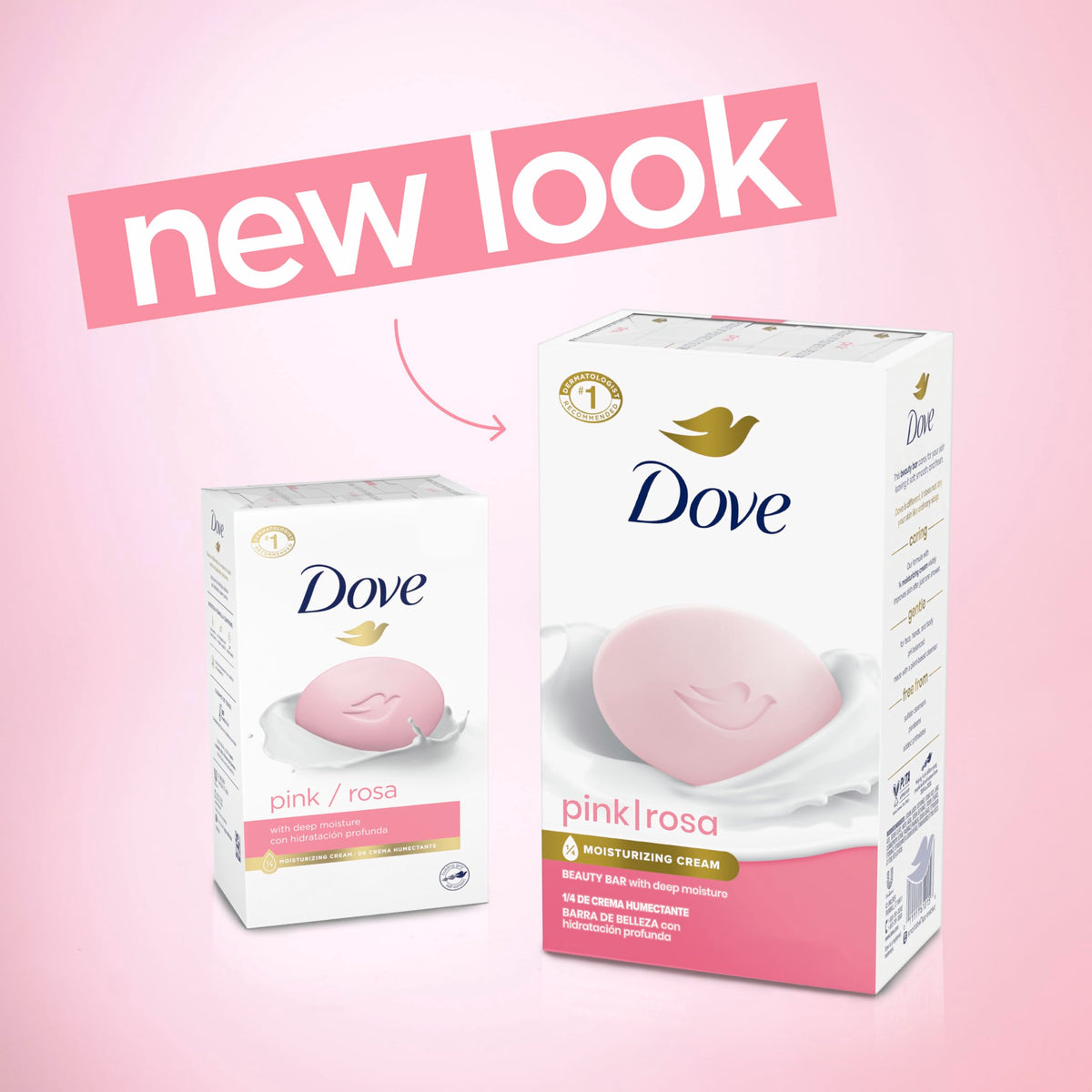 Dove Savon de Beauté Rose 8 Comptes texture du savon