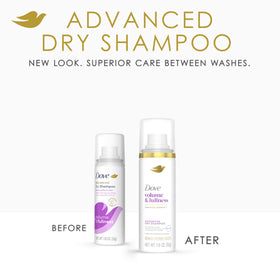 Dove Shampoo Sec Volume & Éclat flacon et vaporisateur