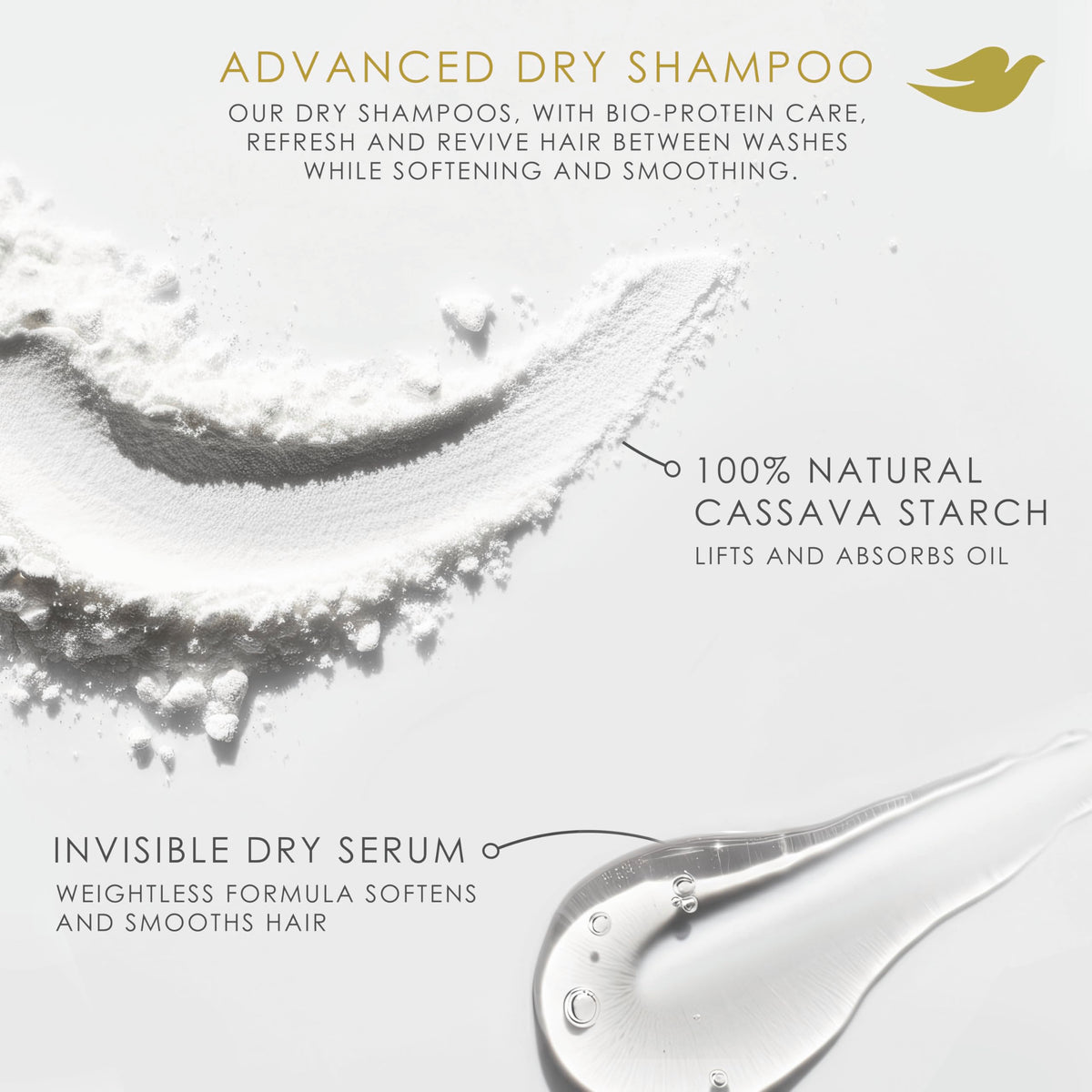Dove Shampoo Sec Volume & Éclat ingrédients naturels