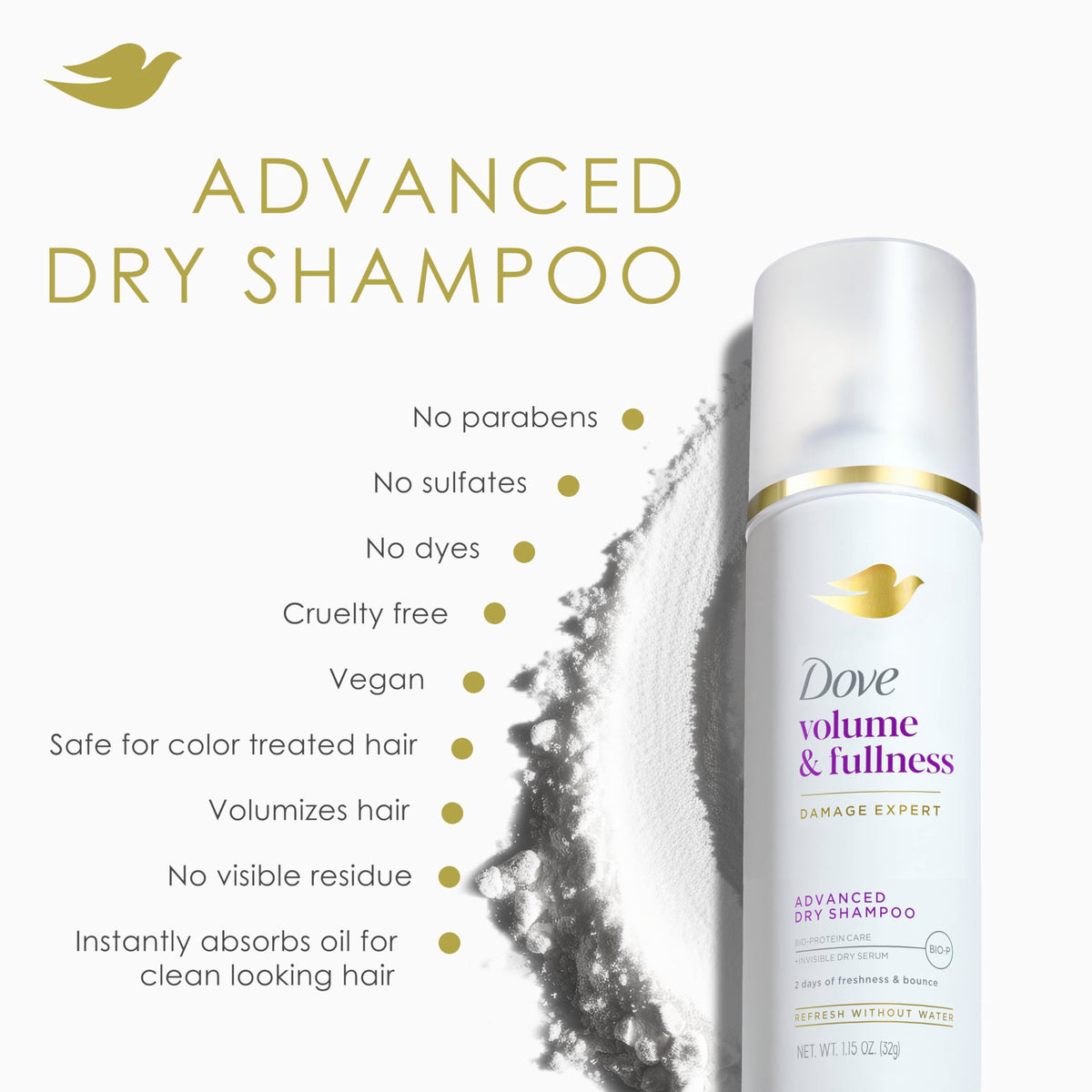 Dove Shampoo Sec Volume & Éclat pour cheveux colorés