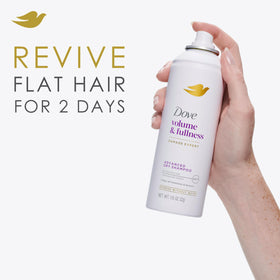 Dove Shampoo Sec Volume & Éclat utilisation sur cheveux