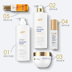 Dove Shampooing pour cheveux abîmés 28 Fl Oz vue arrière