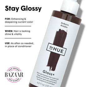 dpHUE Gloss+ Auburn application sur cheveux