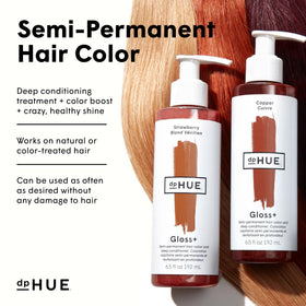 dpHUE Gloss+ Auburn sur cheveux bouclés