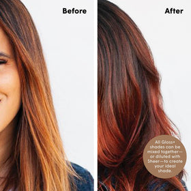dpHUE Gloss+ Cuivre résultat sur cheveux brillants