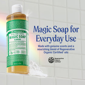 Dr. Bronner's Savon Liquide Amande 473ml avec étiquette