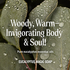 Dr. Bronner's Savon Liquide Eucalyptus sur un fond blanc
