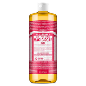 Dr. Bronner's Savon Liquide Pur-Castile à la Rose 32 oz vue de face