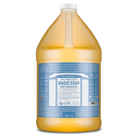 Dr. Bronner's Savon Liquide Pur-Castile Non Parfumé 1 Gallon vue de face