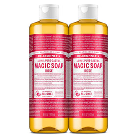 Dr. Bronner's Savon Liquide Pur-Castile Rose 2-Pack devant
