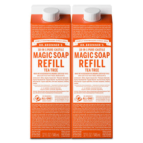 Dr. Bronner's Savon Liquide Pur-Castille Recharge Tea Tree 32 oz vue avant