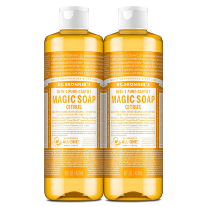 Dr. Bronner's Savon Liquide Pure-Castile Agrumes 16 oz vue de face