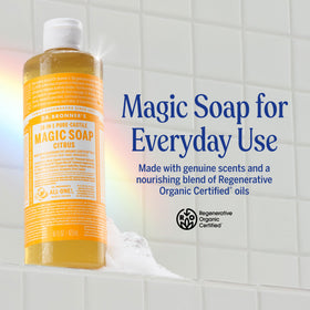 Dr. Bronner's Savon Liquide Pure-Castile Citrus 32 oz étiquette