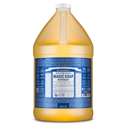 Dr. Bronner's Savon Liquide Pure-Castile Menthe 1 Gallon vue de face