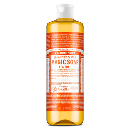 Dr. Bronner's Savon Liquide Pure-Castile Tea Tree 540g vue de face