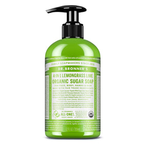 Dr. Bronner's Savon Liquide Sucre Bio 355 ml vue de face