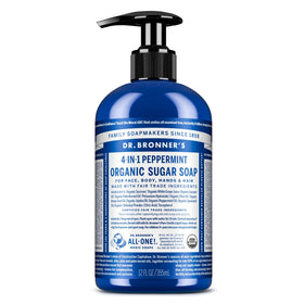 Dr. Bronner's Savon Sucre Bio à la Menthe 12 oz vue avant