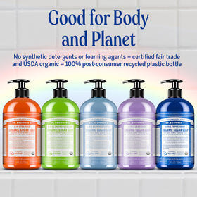Dr. Bronner's Savon Sucre Bio dans une salle de bain