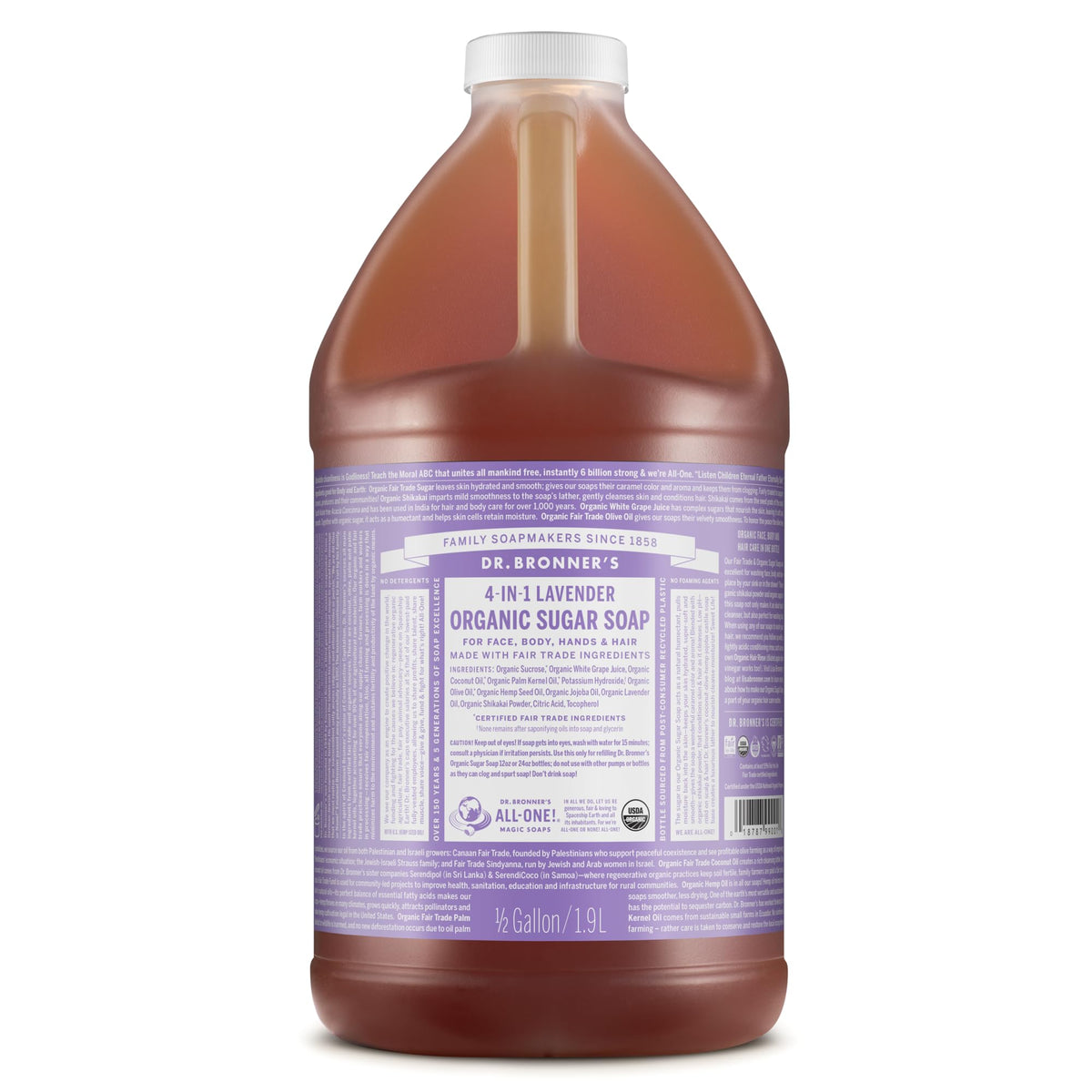 Dr. Bronner's Savon Sucre Bio Lavande 64 oz vue avant