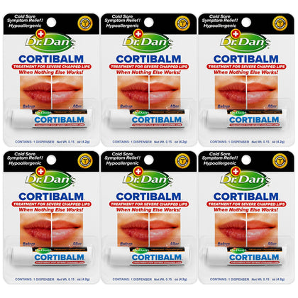Dr. Dan's Cortibalm 6-Pack baumes à lèvres en vue de face