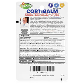Dr. Dan's Cortibalm 6-Pack baumes à lèvres sur fond blanc