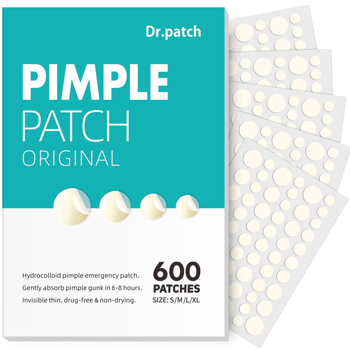 Dr.patch Patches contre les boutons - paquet avec 600 unités