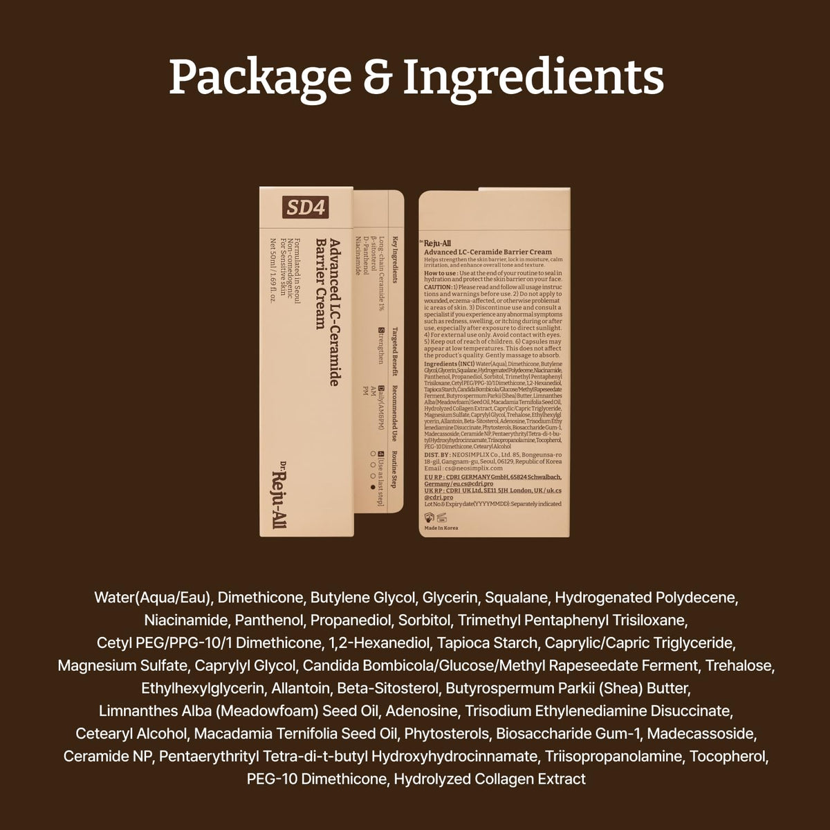 Dr.Reju-All Crème Barrière LC-Céramide en usage quotidien
