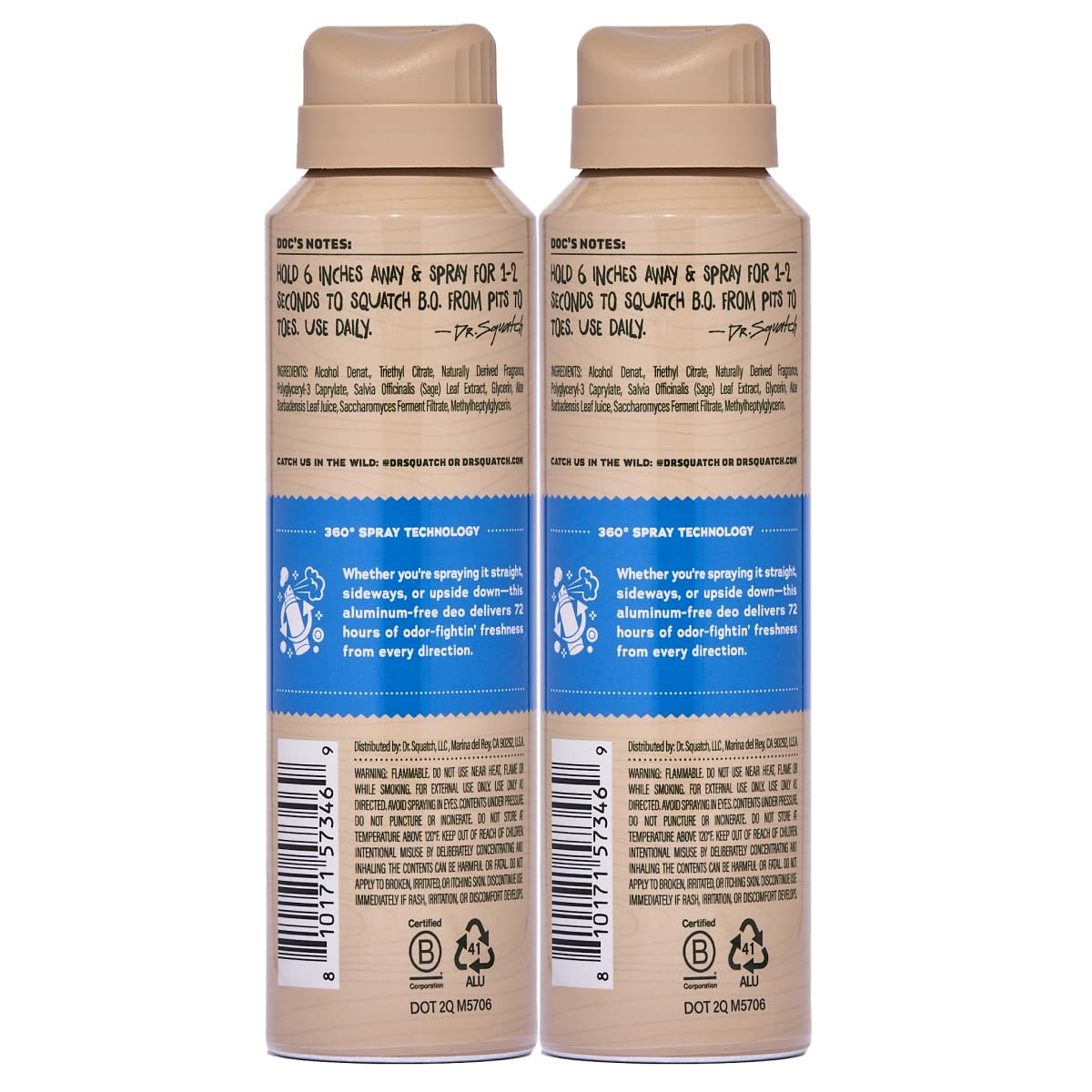 Dr. Squatch Déodorant utilisation en extérieur