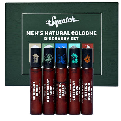 Dr. Squatch Mini Set de Cologne pour Hommes avec cinq flacons