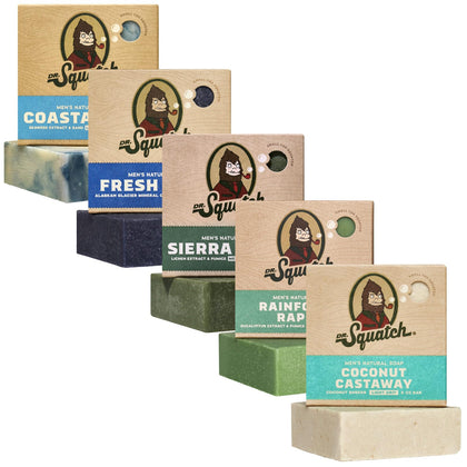 Dr. Squatch Savon Barres Naturel pour Hommes 5 Pack vue avant