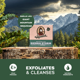Dr. Squatch Savon Naturel pour Hommes Sierra Storm - texture du savon