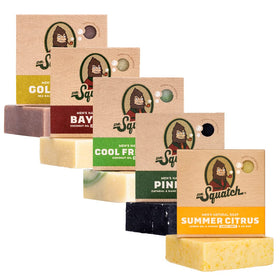 Dr. Squatch Savon pour Hommes - Citrus d'été, Aloe frais, Mousse dorée, Rhum de baie, Tar de pin