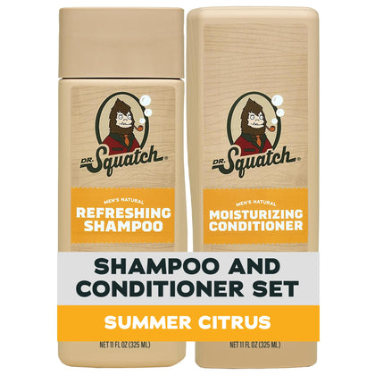 Dr. Squatch set de shampooing et après-shampooing pour hommes, citrus d'été, 11 fl oz